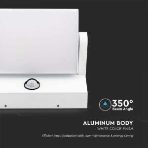 LED стенна лампа със сензор за движение 17W 3000K VT-11020S V-TAC бяла | AVStore