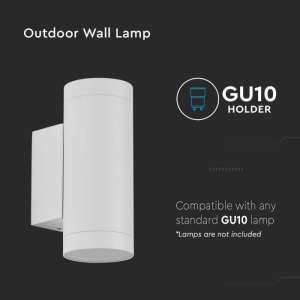 Осветително тяло за стена (2xGU10) VT-11015 V-TAC бяла | AVStore