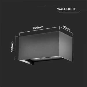 LED стенна лампа 24W 3000K VT-8125 V-TAC сива | AVStore