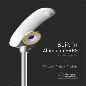 LED соларна градинска лампа с дистанционно управление 20W 6400К VT-130W V-TAC сива | AVStore