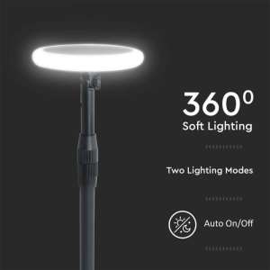 LED соларна градинска лампа 8W 4000К VT-948 V-TAC черна | AVStore