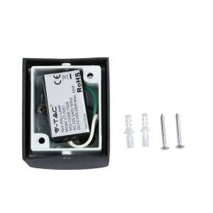 LED стенно осветително тяло GU10 VT-7651 V-TAC черно | AVStore