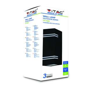 LED стенно осветително тяло 2xGU10 VT-7662 V-TAC черно | AVStore