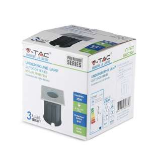 LED подземно осветително тяло GU10 VT-7677 V-TAC металическо квадрат | AVStore