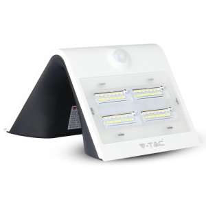 LED соларна стенна лампа 3W 4000K+3000K VT-768 V-TAC бяла | AVStore