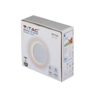 LED стенна лампа 6W 4000K VT-741 V-TAC бяла | AVStore