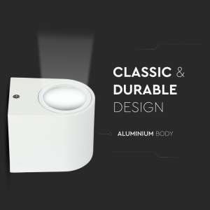 Стенно осветително тяло GU10 VT-7651 V-TAC бялo едностранно | AVStore