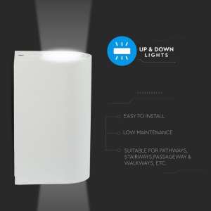 Стенно осветително тяло GU10 VT-7652 V-TAC бялo двустранно | AVStore