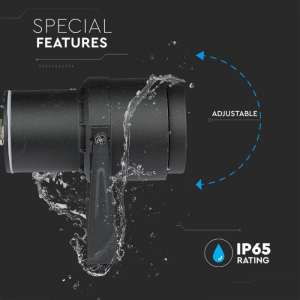 LED градинска лампа 12W зелена светлина VT-857 V-TAC черна | AVStore