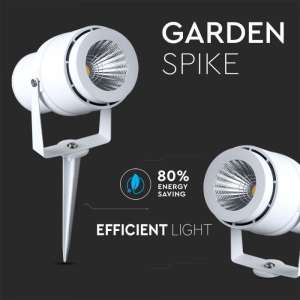 LED градинска лампа 12W зелена светлина VT-857 V-TAC бяла | AVStore