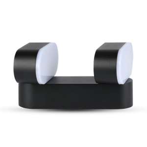 LED стенна двойна лампа 12W 3000K VT-814 V-TAC черна | AVStore