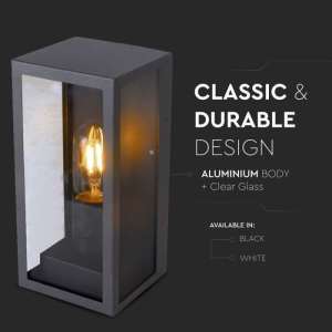 Стенно осветително тяло Е27 VT-837 V-TAC черно | AVStore