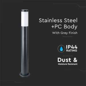 Градинско осветително тяло E27 VT-838 V-TAC сиво 80 см | AVStore