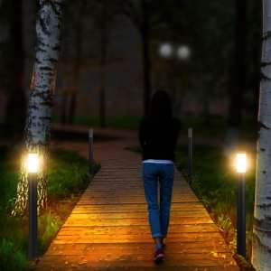 Градинско осветително тяло със сензор за движение E27 VT-838 V-TAC черно 110 см | AVStore