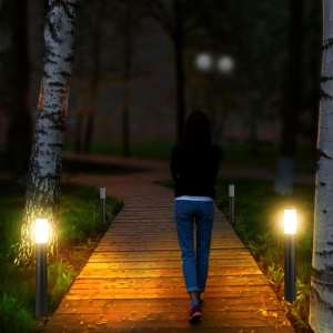 Градинско осветително тяло със сензор за движение E27 VT-838 V-TAC черно 80 см | AVStore