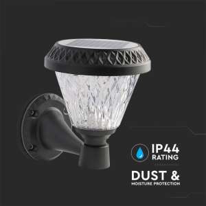 LED соларна стенна лампа 0.8W 3IN1 VT-969 V-TAC черна/дистанционно управление | AVStore