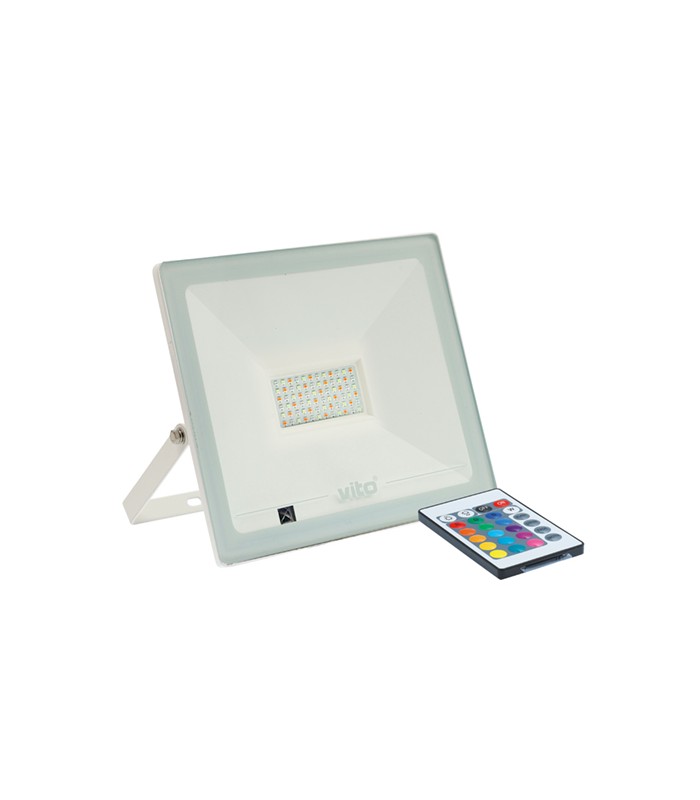 LED прожектор 50W RGB+W VITO бял | AVStore