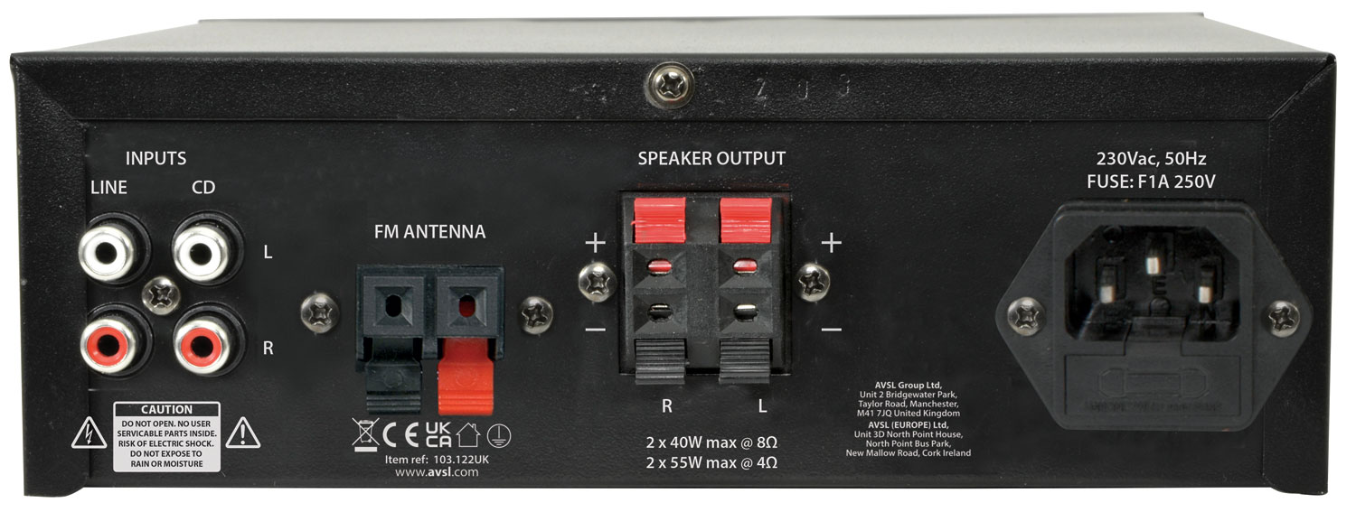 103122UK_IN1 Професионален усилвател QTX KAD-2BT | AVStore