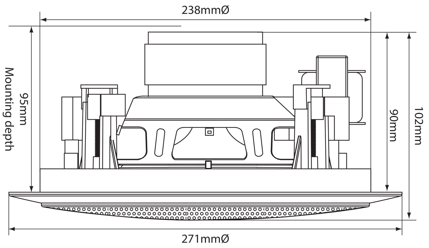 952155UK_TD1 Таванен говорител CC8V 100V CC Series Adastra | AVStore