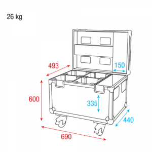 Кейс Showtec Case for 4x Shark One (Spot/Wash Zoom/Wash/Combi) | AVStore