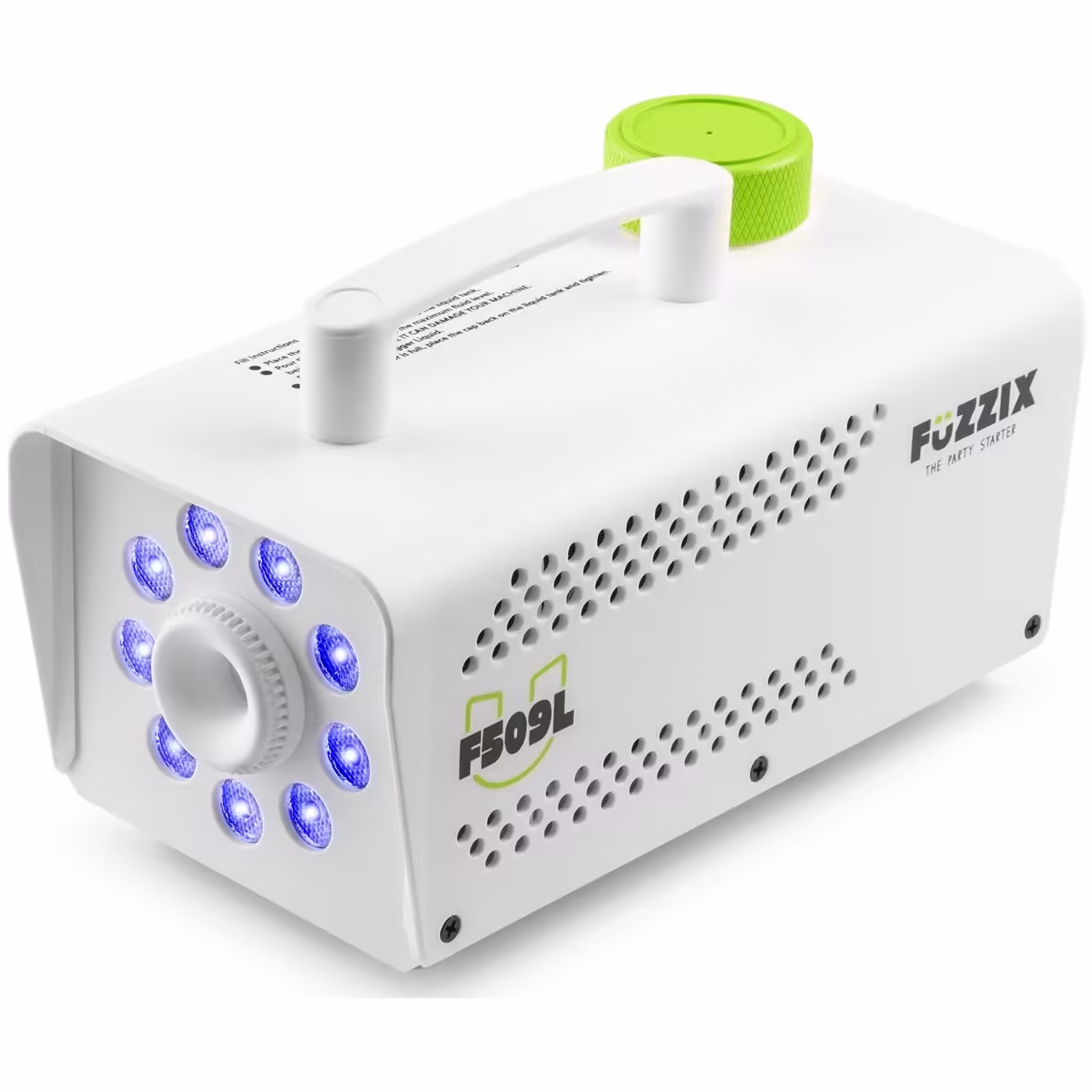 160312_side3 Професионална пушек машина Fuzzix F509LW 9 LEDs RGB бяла | AVStore