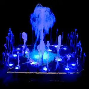 Светещ градински фонтан квадрат за външна употреба 5 х 5 метра | AVStore