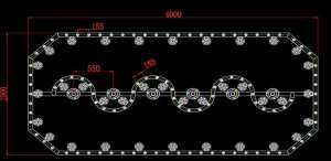 Светещ правоъгълен фонтан за външна употреба 2/4 метра | AVStore