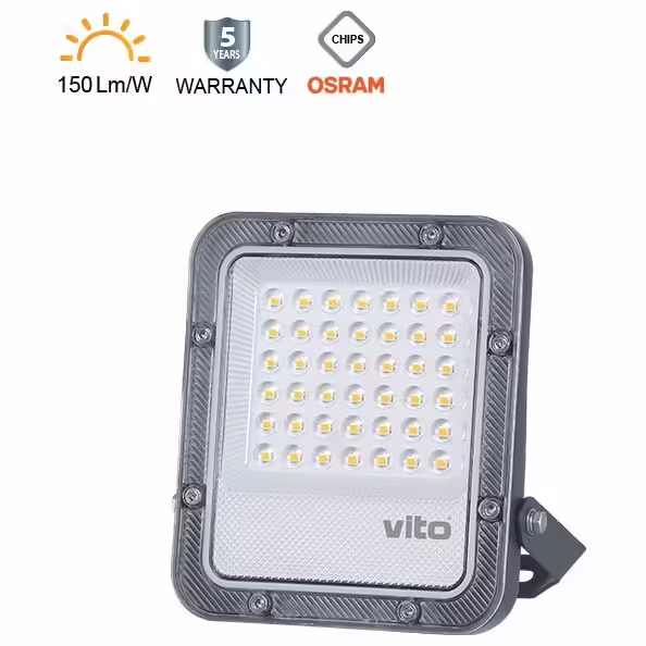 LED прожектор 40W 6000K RONA+ VITO сив | AVStore
