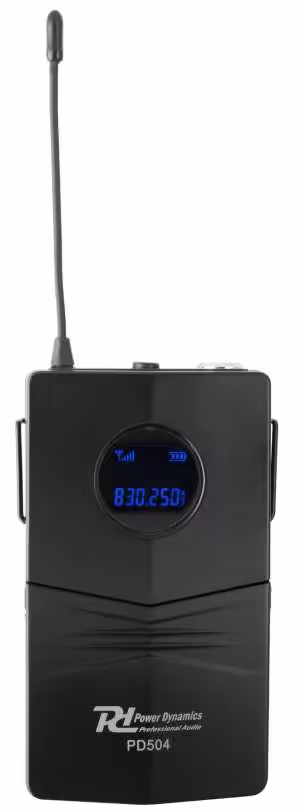 Безжичен микрофонен комплект Power Dynamics PD504B UHF с 4 джобни предавателя 50 канала | AVStore