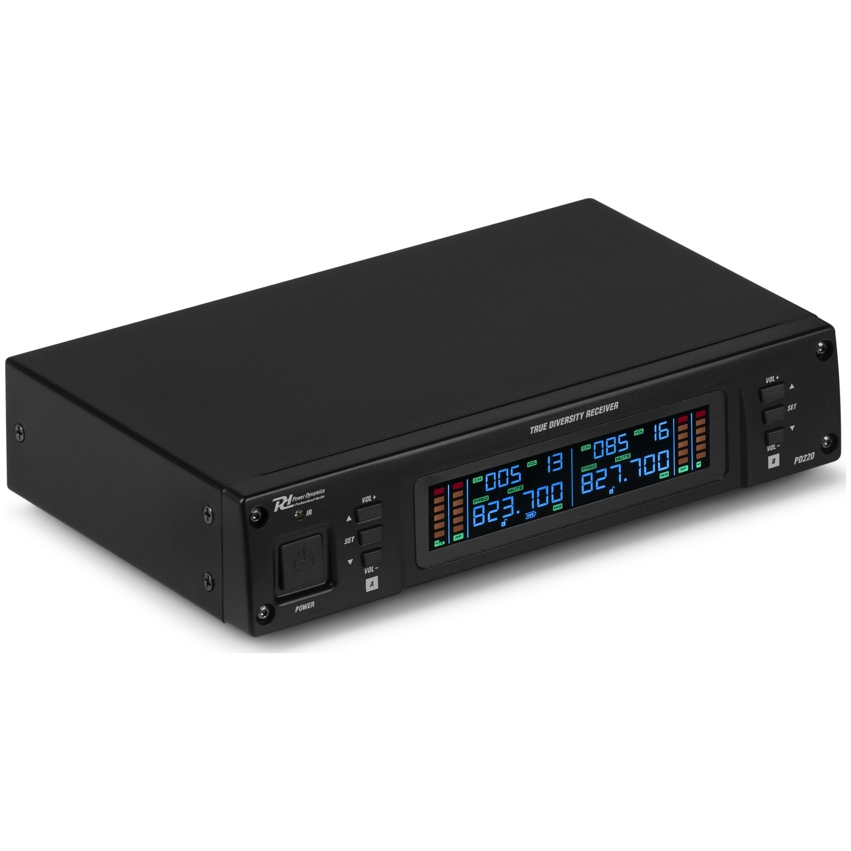 179035_side3 Безжичен микрофонен комплект Power Dynamics PD220 UHF с 2 ръчни микрофона 80 канала | AVStore